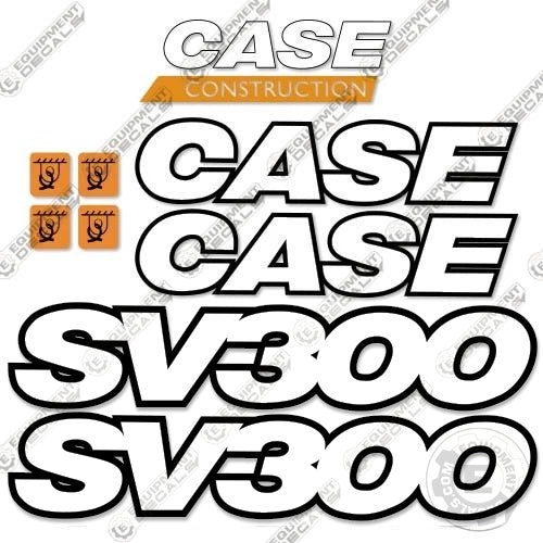 Fits Case SV-300 Decal Kit Skid Steer Loader - 3M REFLECTIVE VINYL! 300, decal kit, sv-300, sv300