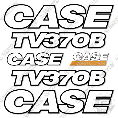 Fits Case TV370B Decal Kit Track Loader - 3M REFLECTIVE VINYL! 370, 370b, decal kit, tv, tv370, tv370b
