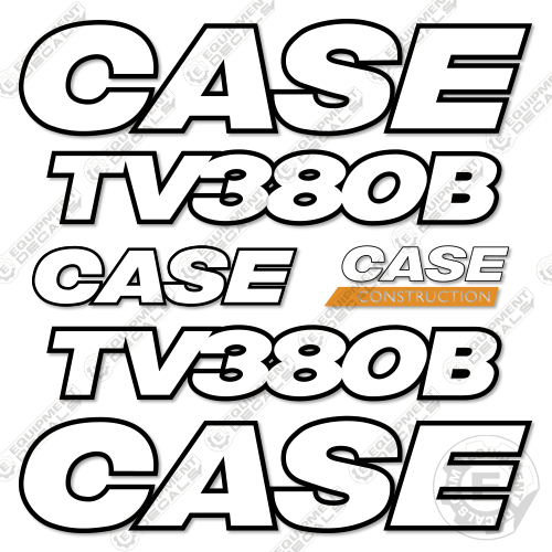 Fits Case TV380B Decal Kit Track Loader - 3M REFLECTIVE VINYL! 380, 380b, decal kit, tv, tv380, tv380b