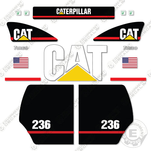 Caterpillar 259D Decal Kit – CAT Skid Steer Stickers, OEM Style, Full Set