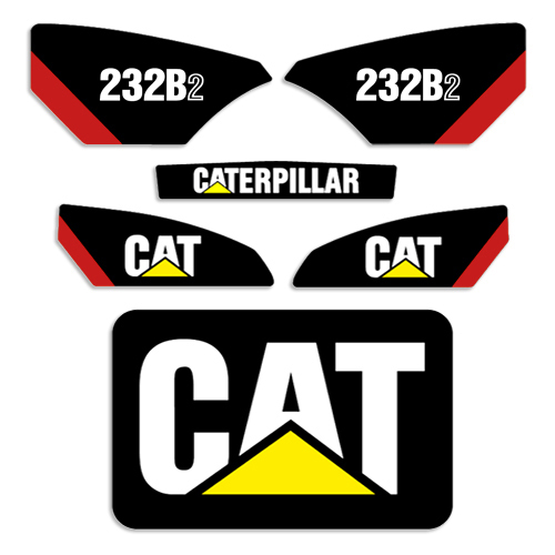 Adhesives Caterpillar 262C Skid Steer Loader Decals Stickers Complete Set 