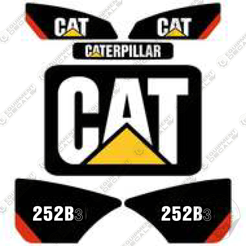 Caterpillar 252B-3 Skid Steer Decal Kit cat, 252-b3, 252 b3, INCR10Aug2021