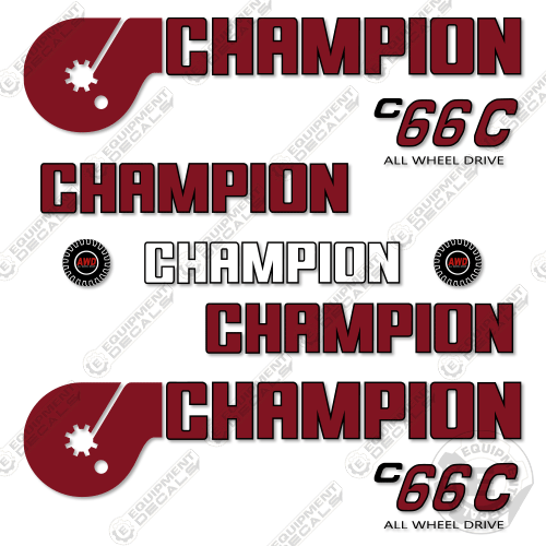Fits Champion C66C Decal Kit Motor Grader 66, 66c, c66, c66c, decal kit