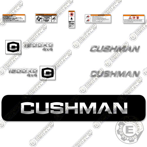 Fits Cushman 1600 XD Decal Kit Utility Vehicle 1600, 1600xd, decal kit, excavator