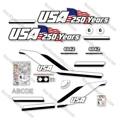Custom USA Upgrade Fits JLG SKYTRAK 6042 Decal Kit Telehandler - Aftermarket Kit decal kit