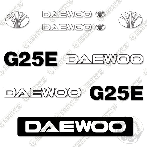 Fits Daewoo G25E Decal Kit Forklift 25, 25e, decal kit, g25, g25e