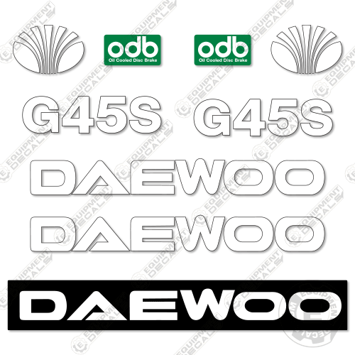 Fits Daewoo G45S Decal Kit Forklift 45, 45s, decal kit, g45, g45s