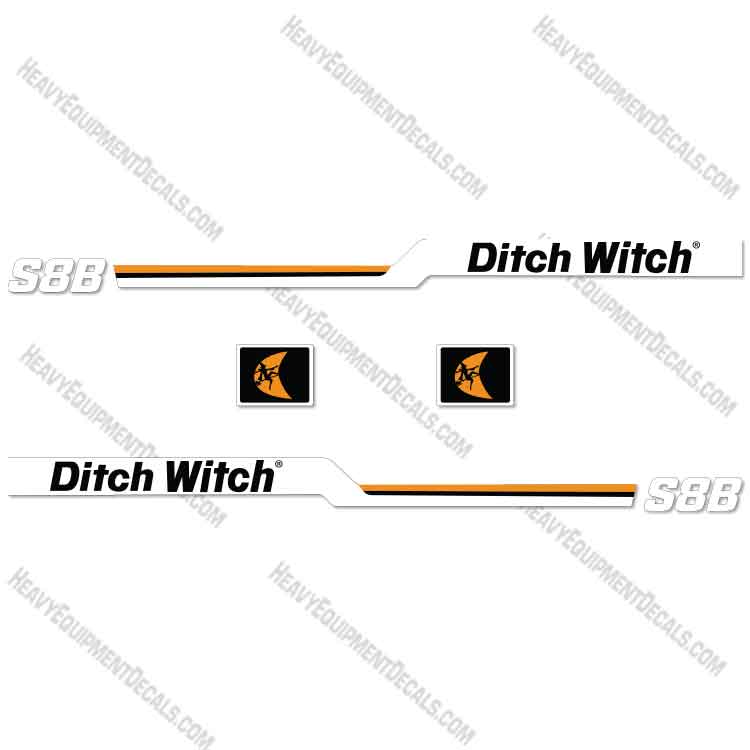 Fits Ditch Witch S8B Decal Kit Trailer s8b, decal kit, ditch-witch, ditchwitch, trencher