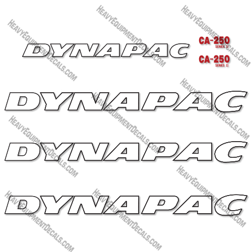 Fits Dynapac CA250 Series 2 Decal Kit Roller 250, ca250, decal kit
