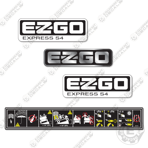 Fits EZGO Express S4 Decal Kit Golfcart decal kit