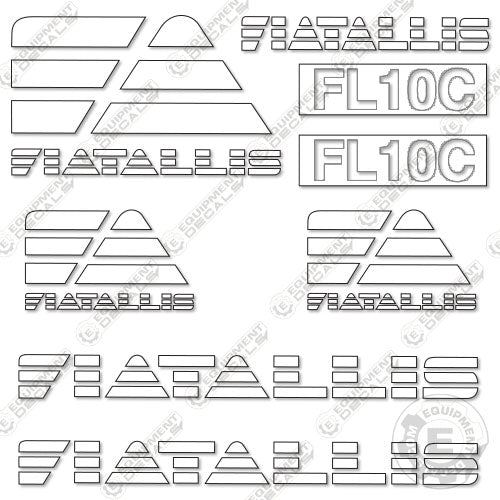 Fits Fiat Allis FL10C Decal Kit Dozer bulldozer, crawler, crawler loader, fl, fl10, fl10c, track loader