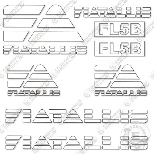 Fits Fiat Allis FL5B Decal Kit Dozer 5, bulldozer, crawler, crawler loader, fl, fl5, fl5b, track loader