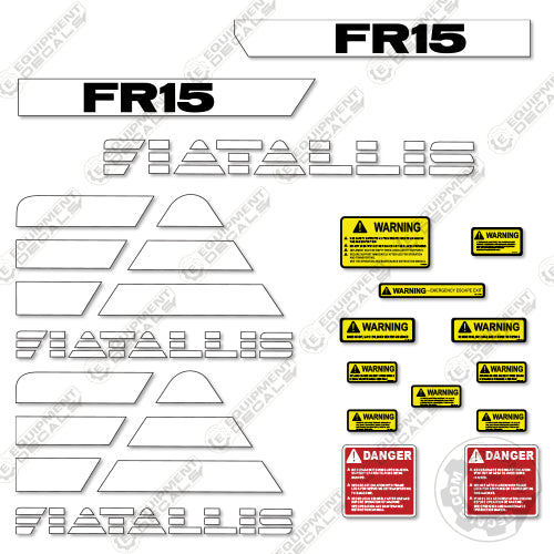 Fits Fiat Allis FR15 Decal Kit Wheel Loader 15, bulldozer, crawler, crawler loader, fr-15, fr15, track loader