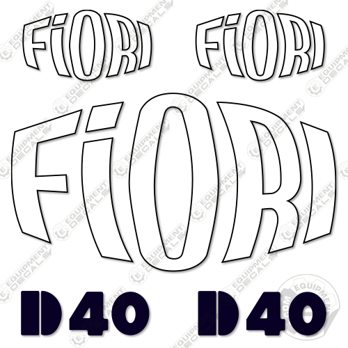 Fits Fiori D40 Decal Kit Site Dumper 40, d40, decal kit