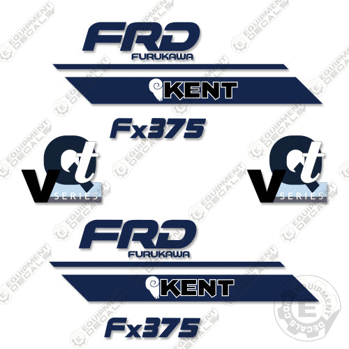 Fits FRD Kent FX375 Decal Kit Hydraulic Hammer decal kit