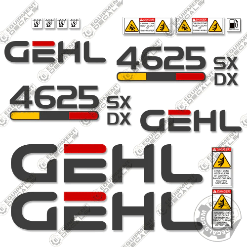 Fits GEHL 4625SX Decal Kit Skid Steer 4625, 4625-sx, decal kit, gehl, skid steer, skidsteer