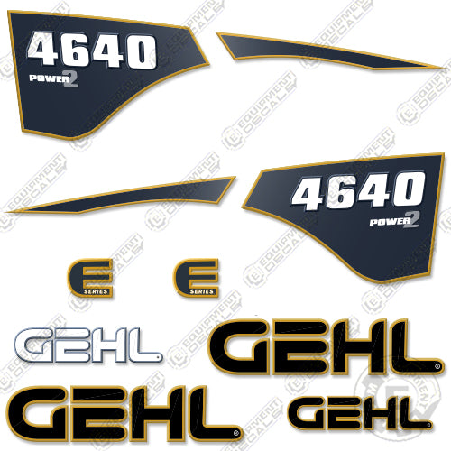 Fits GEHL 4640 Power 2 Decal Kit Skid Steer decal kit, sl 4640, sl4640
