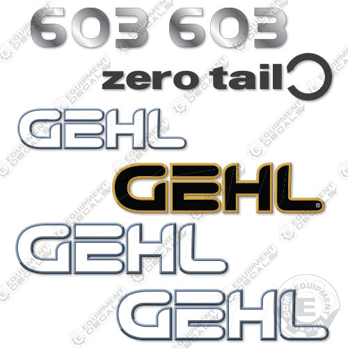 Fits GEHL 603 Decal Kit Mini Excavator 603, decal kit, gehl