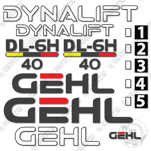 Fits GEHL DL-6H 40 Decal Kit Telescopic Forklift Telehandler 6h, decal kit, dl-6h, dl6h