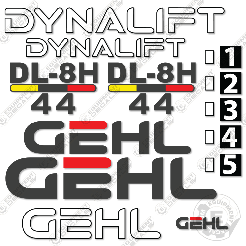 Fits GEHL DL-8H 44 Decal Kit Telescopic Forklift Telehandler 8h, decal kit, dl, dl-8h, dl8h