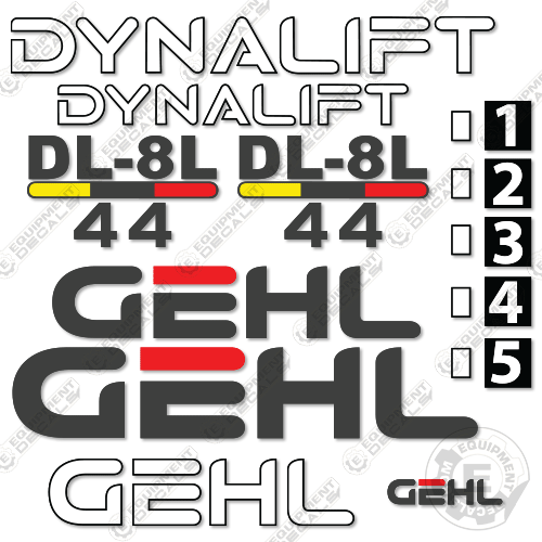 Fits GEHL DL-8L 44 Decal Kit Telescopic Forklift Telehandler 8l, decal kit, dl, dl-8l, dl8l