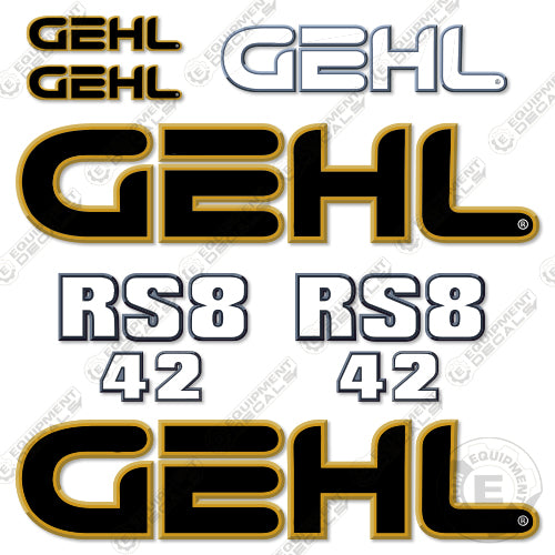 Fits GEHL RS8-42 Decal Kit Telescopic Forklift (Older) 42, decal kit, rs8, rs8-42, rs842