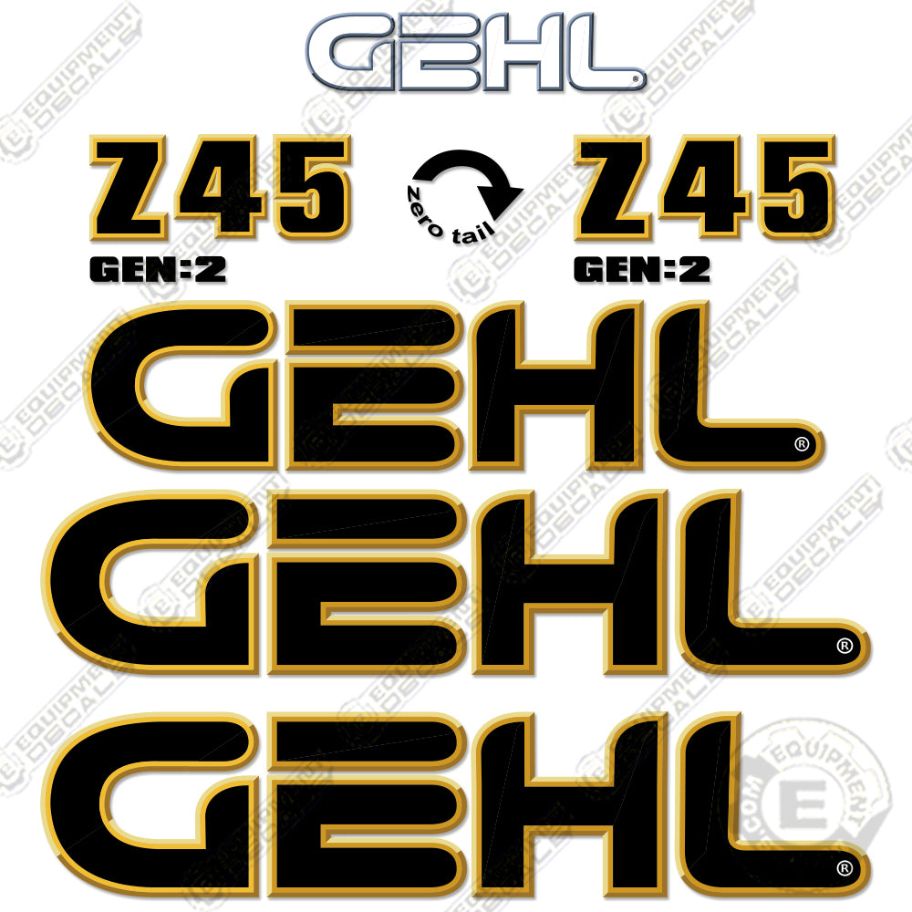 Fits GEHL Z45 GEN:2 Decal Kit Compact Excavator decal kit