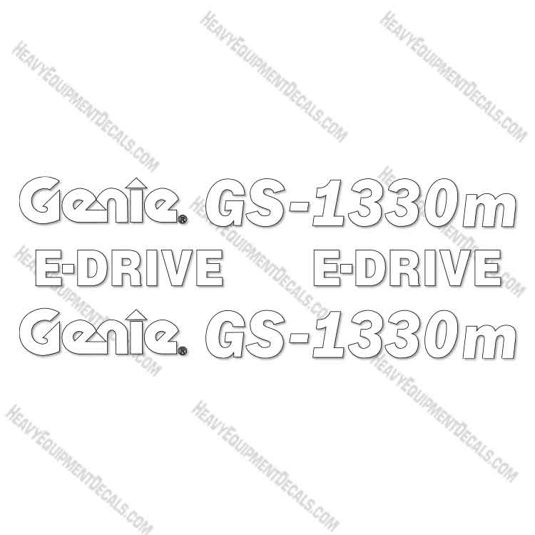 Fits Genie GS-1330M Decal Kit Scissor Lift Logo 2632, genie-2632, genie2632