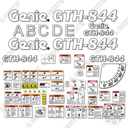 Fits Genie GTH-844 Decal Kit Telescopic Fork Lift 844, gth, gth-844, gth844