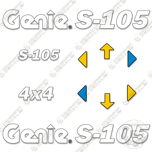 Fits Genie S-105 Vertical Mast Lift Decal Kit 105, s105