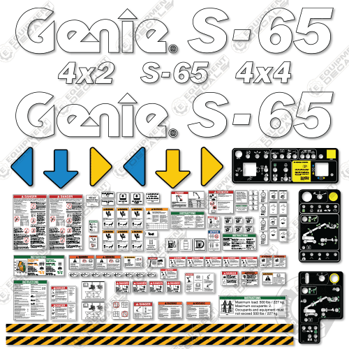 Fits Genie S-65 Decal Kit Boom Lift (S6014A-29213 to S6016A-31260) s65