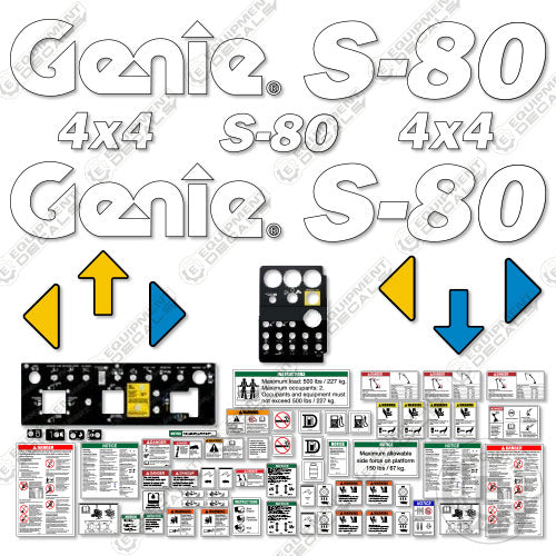 Fits Genie S-80 Decal Kit Boom Lift (SN: 0966-3081) 80, s80