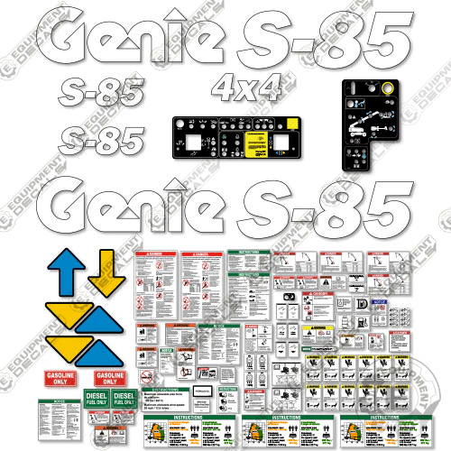 Fits Genie S-85 Decal kit Boom Lift (S8516H-13258 to S8516H-13999) 85, s-85, s85