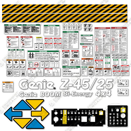 Fits Genie Z-45/25 Bi-Powered Decal Kit Boom Lift (09996-26999) 25, 45, z, z 45, z45, z45/25