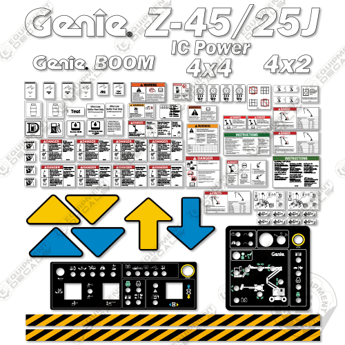 Fits Genie Z-45/25J Decal Kit Boom Lift (Z452513A-48936 to Z452516A-55298) 25, 25j, 45, z, z 45, z45, z45/25j