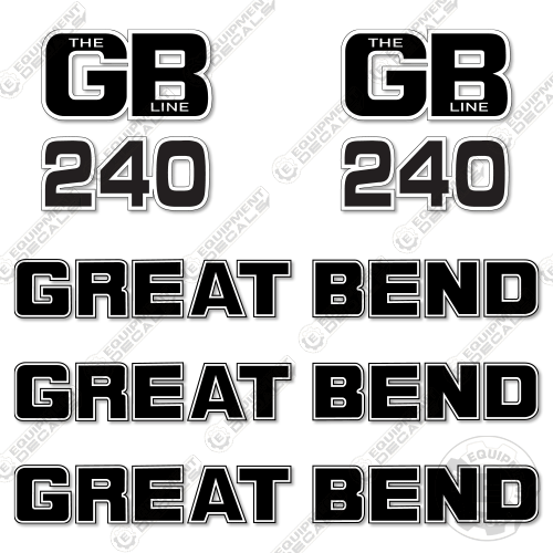Fits Great Bend 240 Decal Kit Loader Arms decal kit