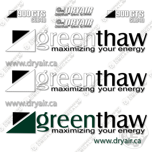 Fits Greenthaw 900GTS Sub40 Decal Kit Heater 40, 900, 900gts, decal kit, green, sub, sub40, thaw