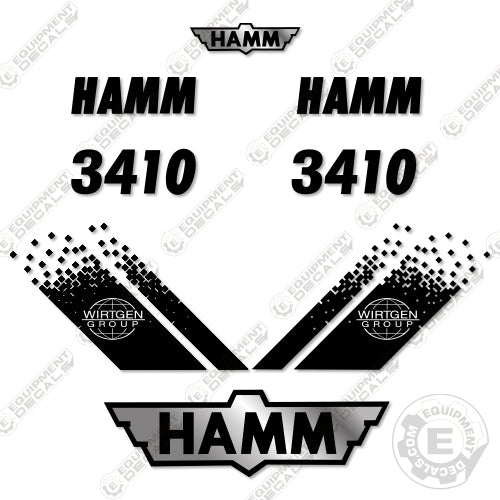 Fits HAMM 3410 Decal Kit Soil Compactor Roller Decals 3410, decal kit