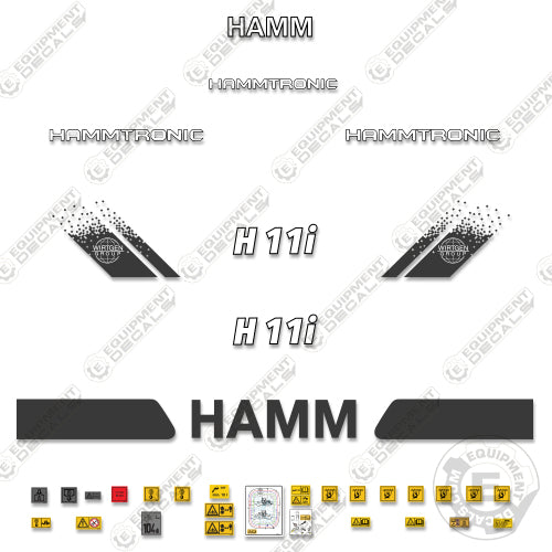 Fits HAMM H11i Vibratory Roller Decals 11, 11i, decal kit, h11, h111