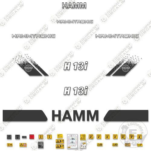 Fits HAMM H13i Decal Kit Vibratory Roller 13, 13i, decal kit, h13, h13i