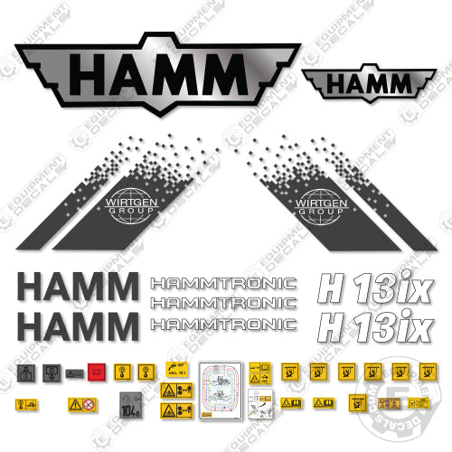 Fits HAMM H13ix Vibratory Roller Decal Kit 13, 13ix, decal kit, h13, h13ix