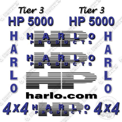 Fits Harlo HP5000 Decal Kit Forklift 5000, hp5000