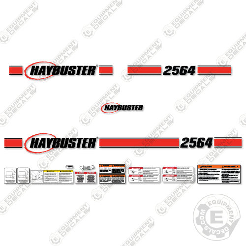 Fits Haybuster 2564 Decal Kit Hay Processor buster, decal kit, hay, hay-buster