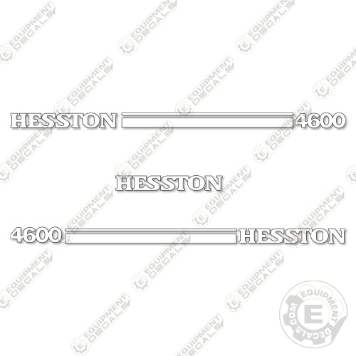 Fits Hesston 4600 Decal Kit Round Baler 4600, decal kit