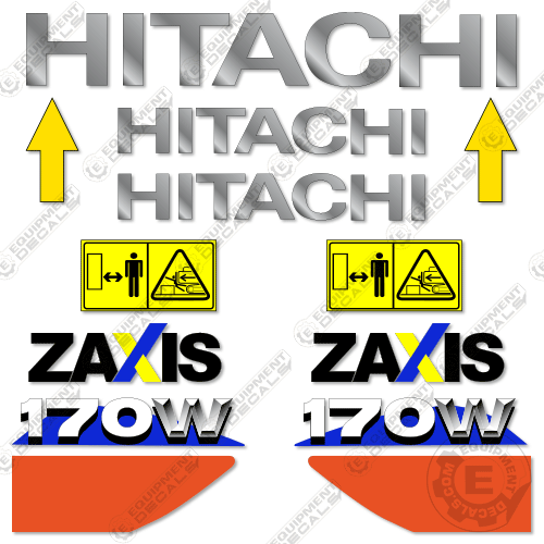 Fits Hitachi ZX170W-6 Decal Kit Excavator 170, 170w, decal kit, hitachi, z axis, zaxis, zx170, zx170w, zx170w-6