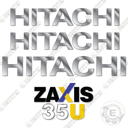 Fits Hitachi 35U Decal Kit ZAxis Excavator 35, 35u, 35u-3, decal kit