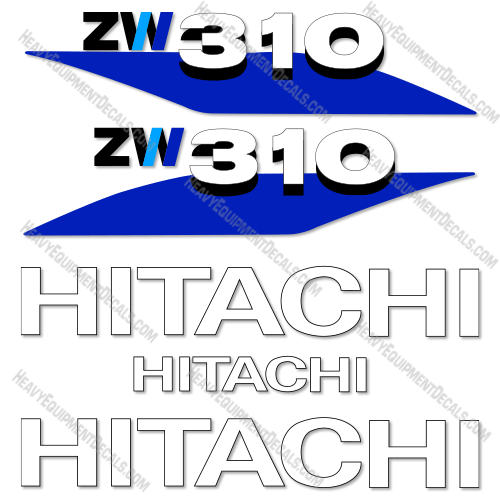 Fits Hitachi ZW310-6 Decal Kit Wheel Loader 310, decal kit, zw310, zw310-6, zw3106