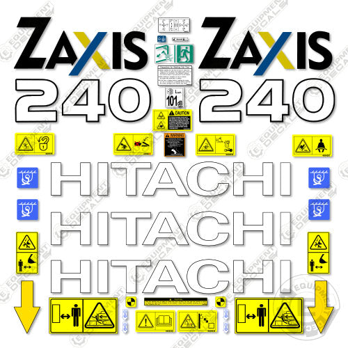 Fits Hitachi ZX240-1 Decal Kit Z-Axis Excavator 240, decal kit, hitachi, zx 240, zx240