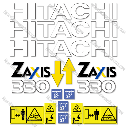 Fits Hitachi ZX330-1 Decal Kit Excavator 330, 330lc, lc-6, decal kit, z axis, zaxis