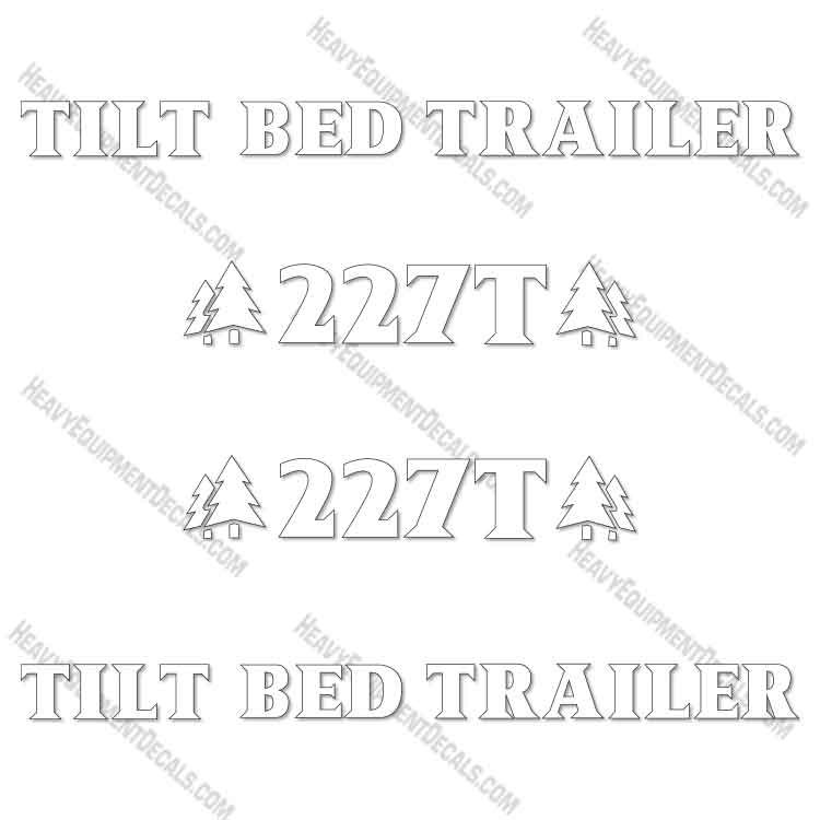 Industrias America 227T Decal Kit Tilt Bed Trailer  decal kit, decals, trailers, 277t